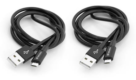 Verbatim Sync&Charge Lightning - Micro-B 30cm kabel Zilver(#48874)
