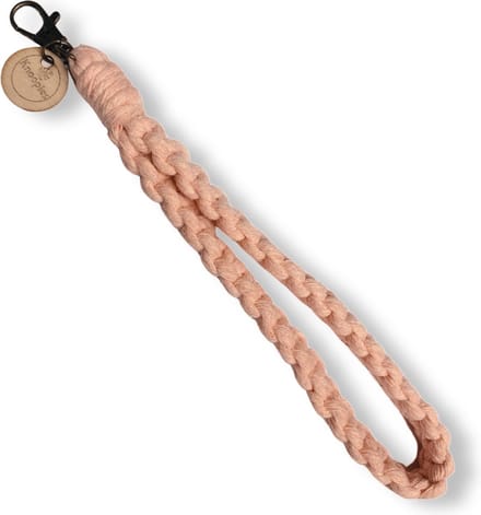 Macramé Pols Keycord - Squared - Roze - Katoenkoord - Prijs per Stuk - Inclusief Verzendkosten