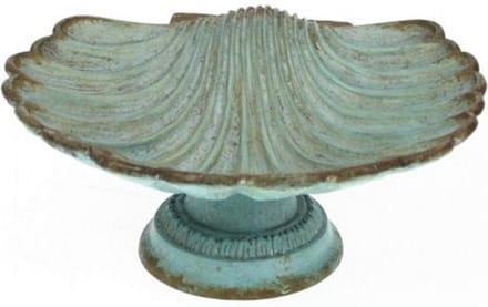 Schaaltje schelp turquoise 10,5x9,8x4cm