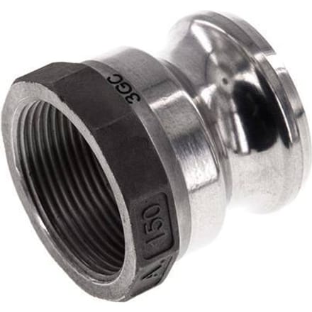 Camlock DN 40 (1 1/2'') Koppeling AluminiumRp 1 1/2'' met binnendraad Type A MIL-C-27487