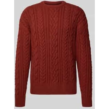 Gebreide pullover met kabelpatroon