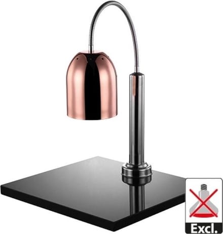 Warmhoudlamp, Enkel, Koper, met Plaat, Horeca en Professioneel | CaterChef | 688261