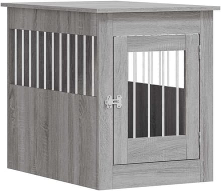 Hondenkennel met Tafelblad 55x80x68 cm Hout Grijs Sonoma Hondenbox Bench
