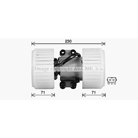 Elektromotor, interieurventilator AVA COOLING BW8614