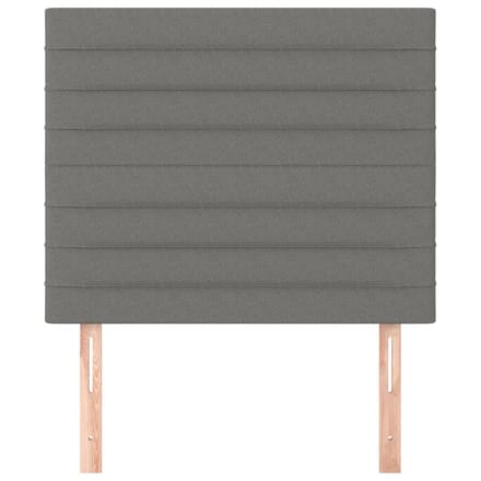 vidaXL - Hoofdbord - donkergrijs - 80x5x118/128 - cm - Stof