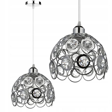 Edison Kristallen Plafondlamp LED - Chroom, E27