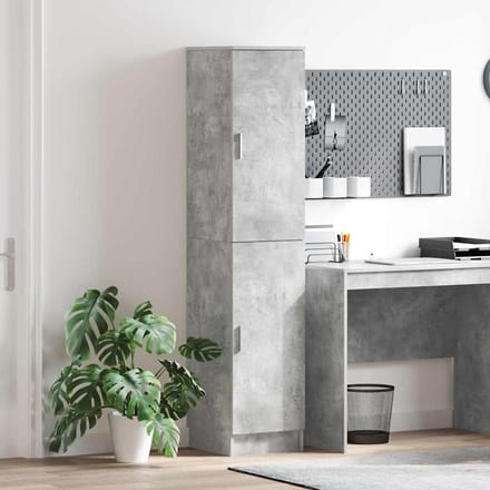 vidaXL - Highboard - Beton - Grijs - 35 - x - 39 - x - 168 - cm