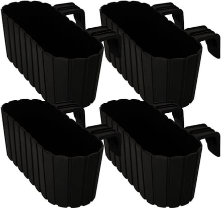 KOTARBAU - Ovale Balkonbak - Antraciet - 400 mm - Set van 4