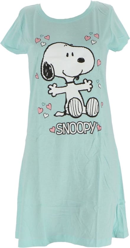 Snoopy dames nachthemd, mint-groen, maat L
