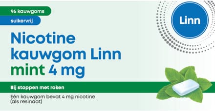 Linn Nicotine Kauwgom Mint 4 mg - 96 stuks