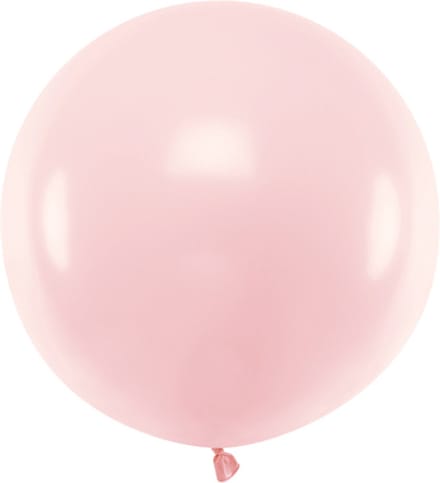 PARTYDECO - Gigantische lichtroze latex ballon 60 cm