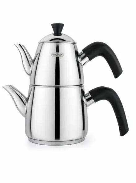 Mulex – theepotset – 18/10 – glanzende afwerking – RVS – 1,0/2,0 l inductie