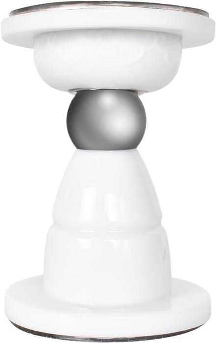 Deurstopper zelfklevend - Wit - 7,5 x 5 x 5 cm - Roestvrijstalen Magnetische Deurstopper - Voor Thuis en Kantoor