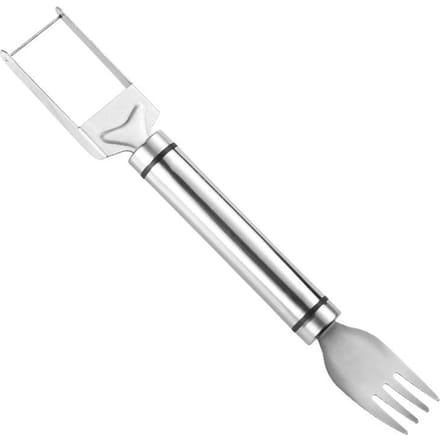 Coupe-pastèque en acier inoxydable, ustensile de cuisine pour salade et fruits argenté