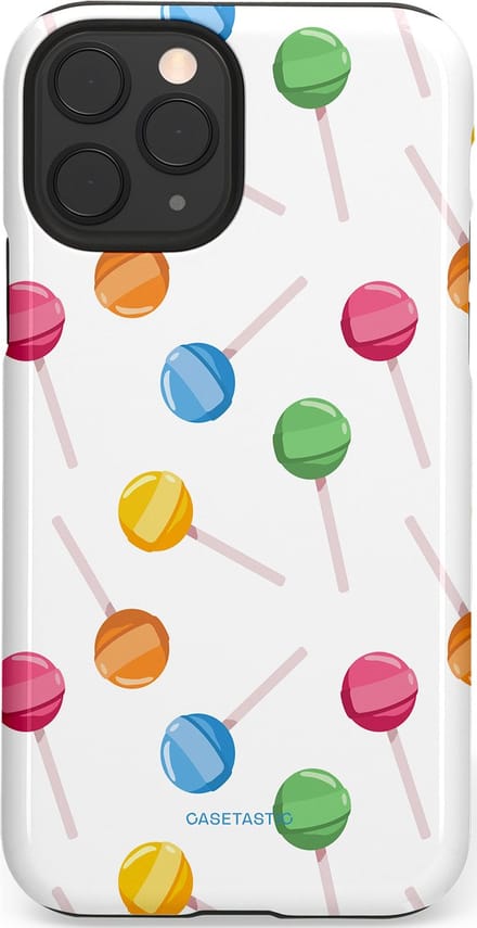 Casetastic hoesje geschikt voor Apple iPhone 11 Pro - Dubbellaagse bescherming - Lollybom - Fashion Case - Wit