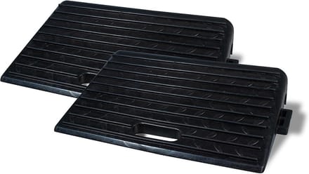 Set van 2 Rubberen Oprijplaten 100mm Hoog met Handvatten