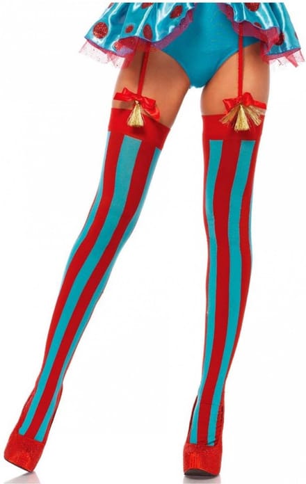Leg Avenue Gestreepte Kousen Rood Blauw