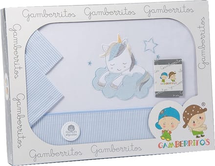 Gamberritos Beddengoed Unicorn 120 X 180 Cm Blauw