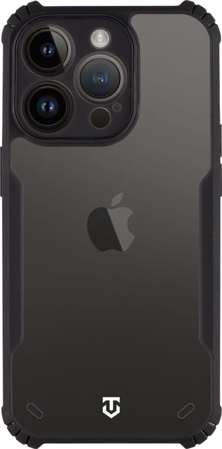 Tactical Stealth hoesje - Geschikt voor iPhone 14 Pro - Clear Black