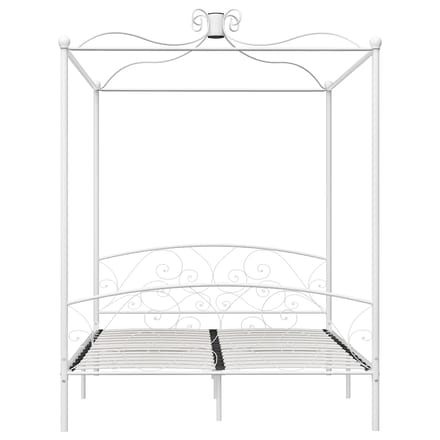 vidaXL - Hemelbedframe - metaal - wit - 180x200 - cm