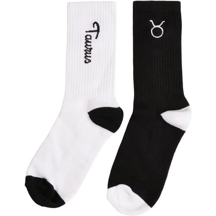 Mister Tee - Taurus Zodiac 2Pack Sokken - 39/42 - Zwart/Wit