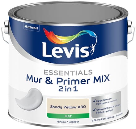 Levis - Essentials Mur & Primer Mix - Shady Yellow A30 - Mengverf - 2,5 L