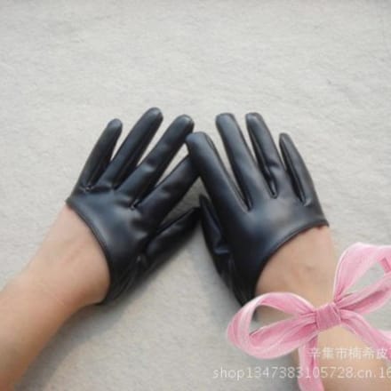 Gants DS performance danse demi-paume imitation cuir pour hommes et femmes blanc