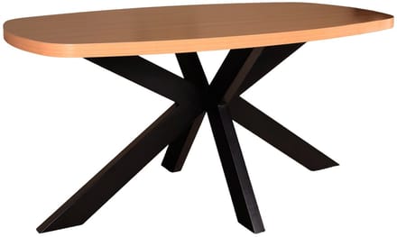 Eettafel Leco deens ovaal 160cm eiken melamine ovale tafel eetkamertafel