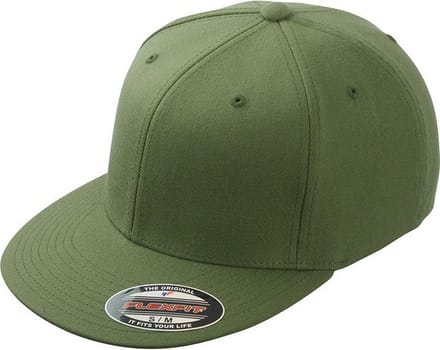 Myrtle Beach Unisex Flexfit Flat Peak Cap (Olijfgroen)