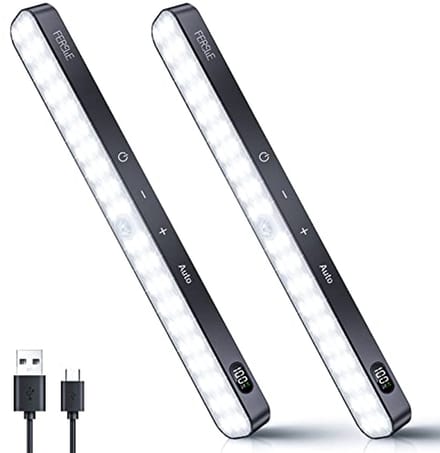 Oplaadbare Onder Kastverlichting met Bewegingssensor en Dimbare Touch Control - 60 LED Lampen voor Keuken en Kast (2 Stuks)