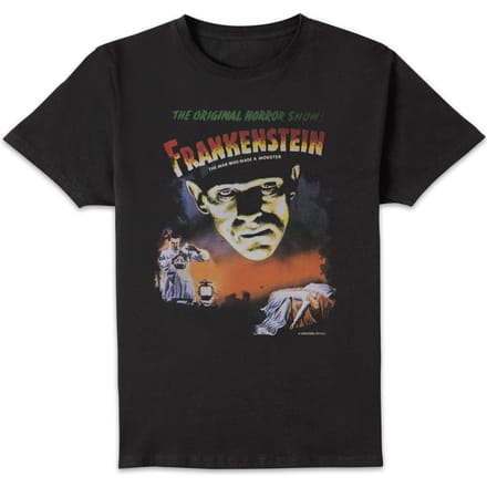 Universal Monsters Frankenstein Vintage Poster T-shirt - Zwart - S
