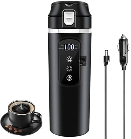 Waterkoker 12v voor Auto - Heetwaterdispenser Klein - Zwart - Koken