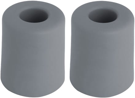 Benson Deurbuffers / deurstoppers rubbers - 2x - grijs - 35 x 30 mm - met schroefbevestiging