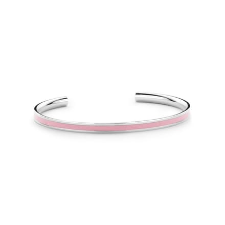 Colori 4 COL0009 Stalen Open Bangle - One-Size (60 X 50 X 4 mm) - Licht Roze