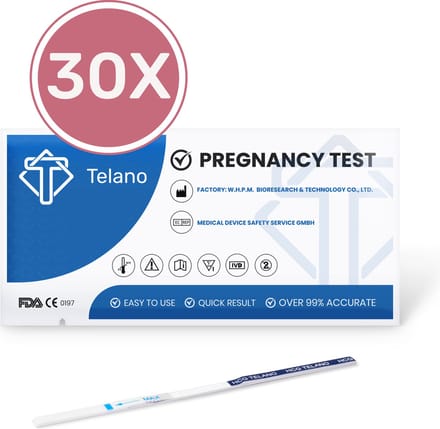 TELANO Zwangerschapstest Extra Vroeg Dipstick 30 stuks - Strip Extra Gevoelig