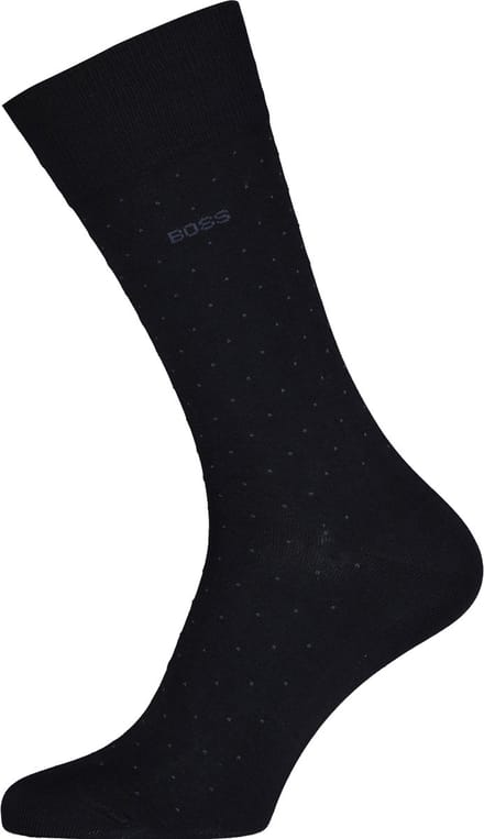 BOSS George Dots (1-pack) - herensokken katoen - donkerblauw gestipt