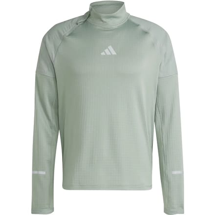 adidas Ultimate High Visibility Half-Zip Hardloopshirt Heren-Grijs