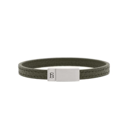 STEEL & BARNETT - Leren Armband Heren - Grady - Groen - Maat S