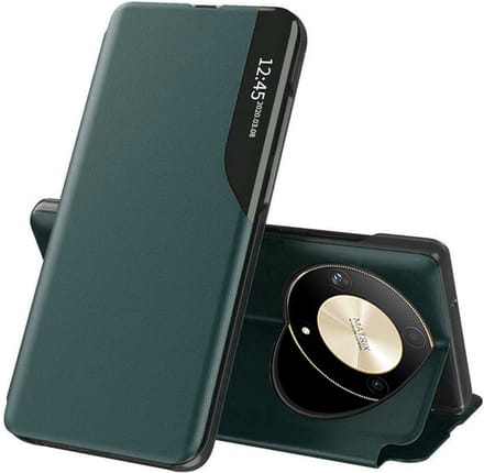 Hoesje geschikt voor HONOR Magic6 Lite - Techsuit eFold Book Case - Donkergroen