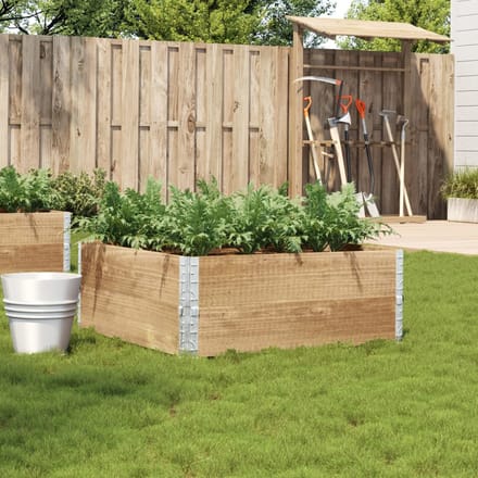 vidaXL - Plantenbak - 100x100 - cm - massief - grenenhout