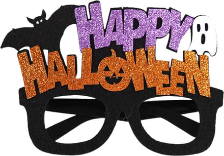 Halloween griezel horror bril zwart - Halloween feest avond verkleed accessoire