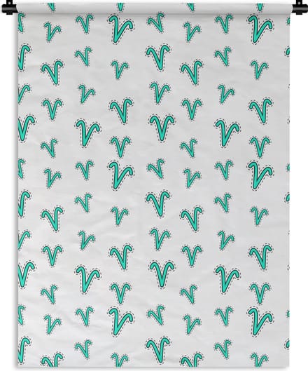 Wandkleed - Wanddoek - Ram - Zodiac - Design - 150x200 cm - Wandtapijt