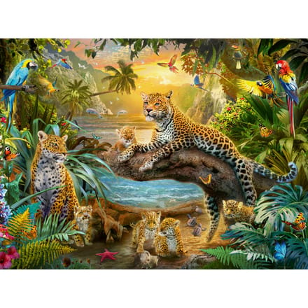 Ravensburger puzzel Luipaarden in de jungle - Legpuzzel - 1500 stukjes