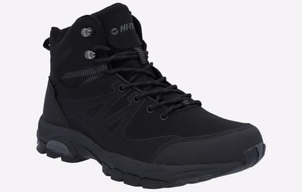 Hi-Tec Jackdaw Mid WP Heren Wandelschoenen Van Polyester In Zwart/Koolstofgrijs