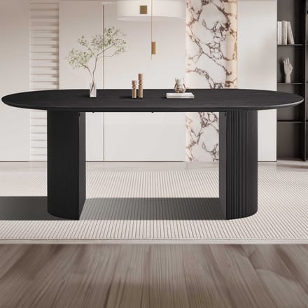 Tafel 'Lagos' 200 cm Ovaal Decor Donkerbruin