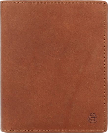 Esquire Leren Portemonnee Dallas Wallet 16 CC Brown Bruine