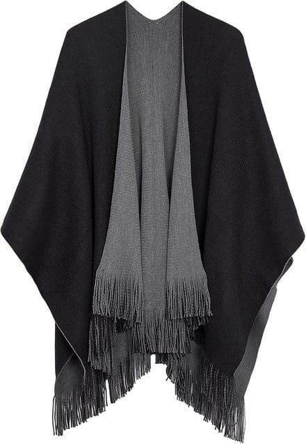 Dames Poncho Cape Sjaal Winter Warm Gebreid