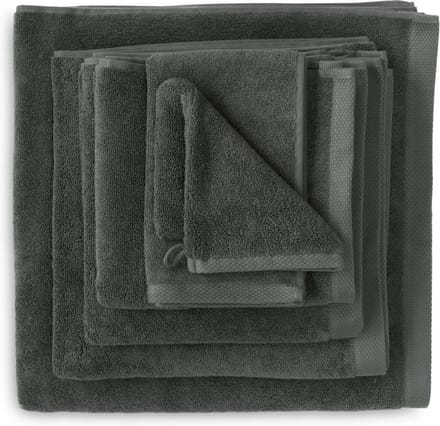Heckett & Lane 3 stuks Premium Gastendoek 30 x 50 cm Classic Anthracite