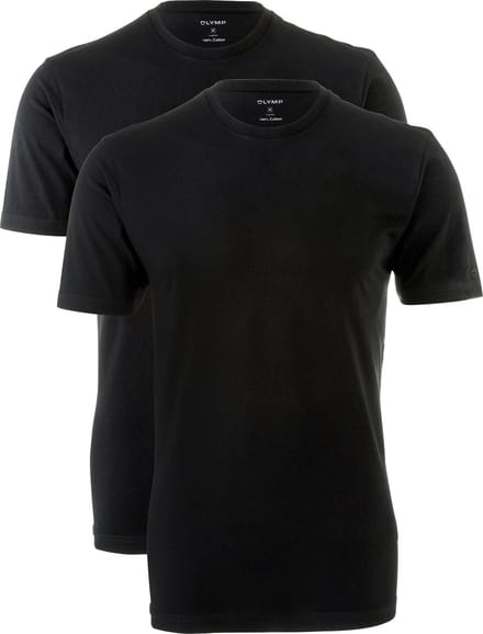 OLYMP T-Shirt voor eronder (set van 2 paar), Modern Fit, Zwart