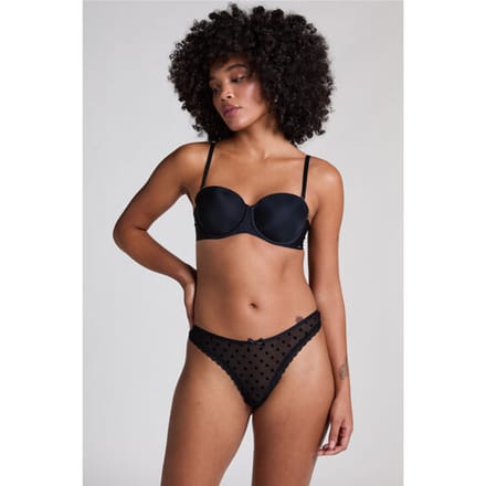 Hunkemöller Dames Lingerie String Phoebe - Zwart - maat S